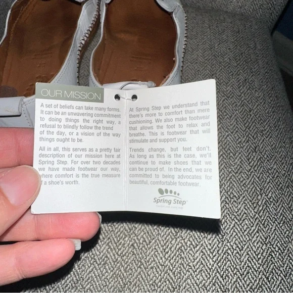 Spring Step Ingrid Soft Leather Slip On Loafer White Women Size 6.5 EU 37 NIB - Picture 6 of 13